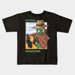 western cowboy cactus outlaw Kids T-Shirt